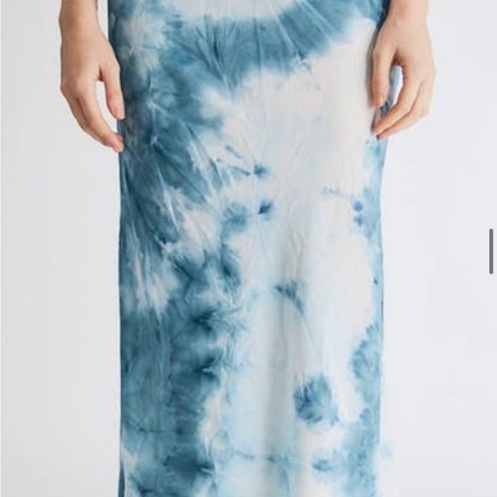 Emory Park Blue and White Tie-Dye Pencil Skirt